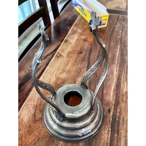 Vintage Silver Plate Carafe Coffee Tea Holder Stand - Picture 5 of 13